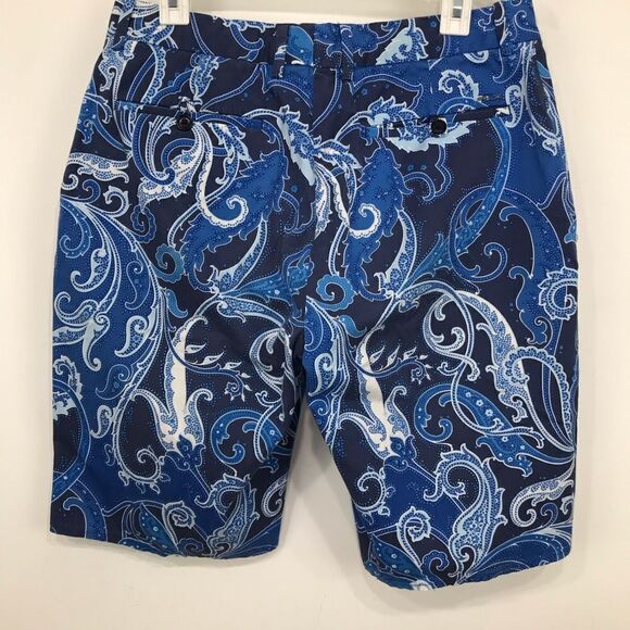 Ralph Lauren Sport RLX Blue White Paisley Print Classic Cotton Shorts - Picture 9 of 13